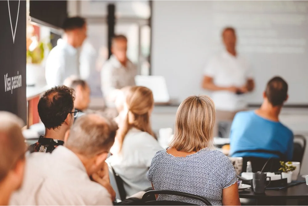 People watching a presentation